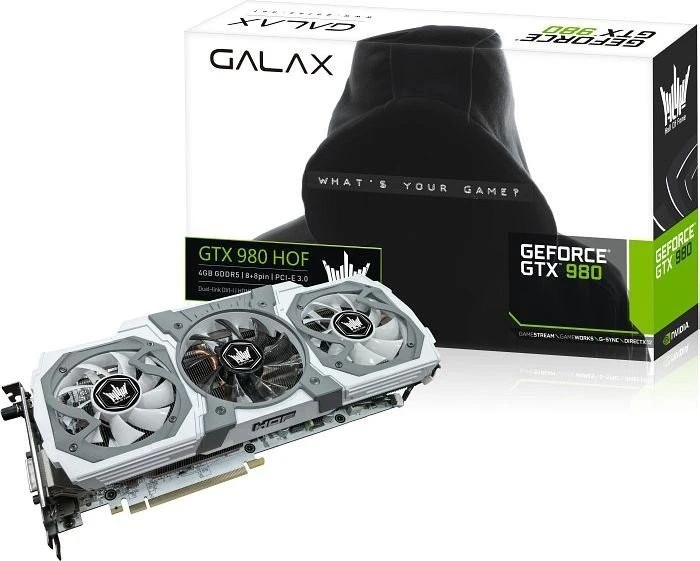 KFA2 GeForce GTX 980 Hall Of Fame, 4GB GDDR5, DVI, HDMI, 3x DP