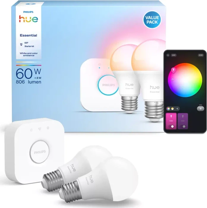 Philips Hue Essential E27 8W Starter-Kit