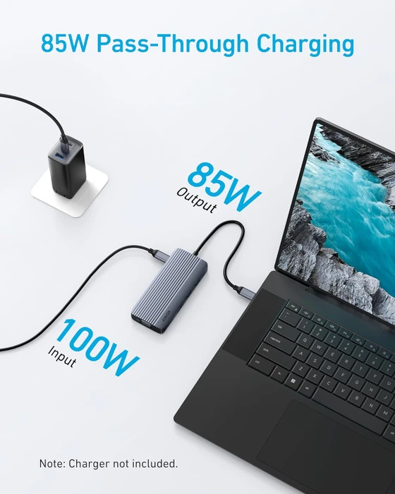 Anker Dual-Display USB-C Hub 10-in-1, USB-C 3.0 [Stecker]
