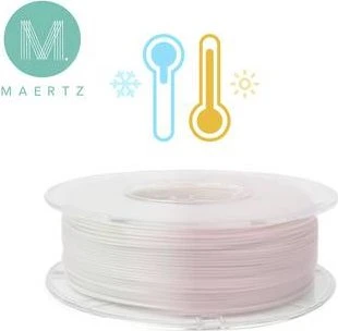 Maertz PLA Color Change UV, weiß zu pink, Spule, 1.75mm, 1.00kg
