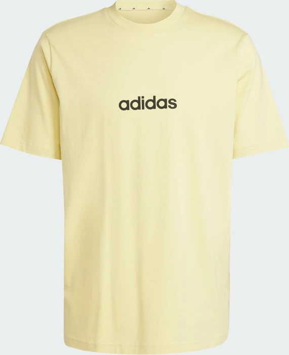 adidas Essentials Linear Single Jersey T-Shirt kurzarm powder yellow/black (Herren)