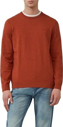 s.Oliver Baumwoll Logo-Stickerei Pullover rot (Herren)