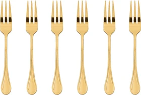 Sambonet Royal Edelstahl PVD Kuchengabel gold, 6 Stück