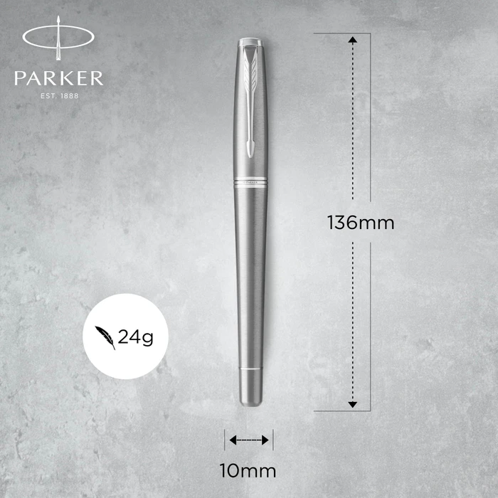 Parker Urban metro metallic/chrome trim, rechte Hand, mittel, Geschenkbox