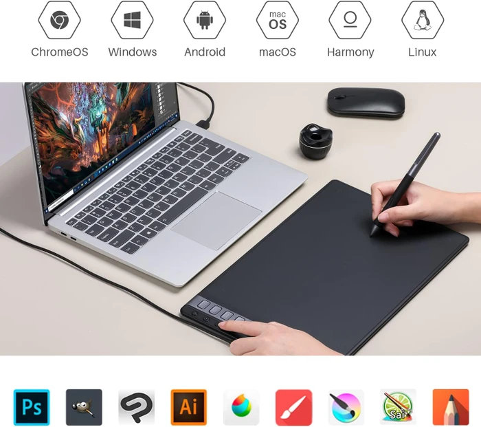 Huion Inspiroy 2 L H1061P, Black