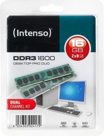 Intenso Desktop Pro UDIMM 16GB Kit, DDR3-1600, CL11