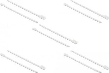 DeLOCK Kabelbinder mit Befestigungsöse, 7.6mm, 400mm, weiß, 10 Stück