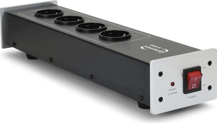 Dynavox HiFi-Steckdosenleiste X1000, 4-fach, 1.5m, silber/schwarz