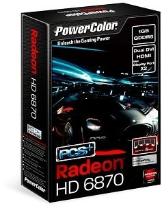 PowerColor Radeon HD 6870 PCS+, 1GB GDDR5, 2x DVI, HDMI, 2x mDP