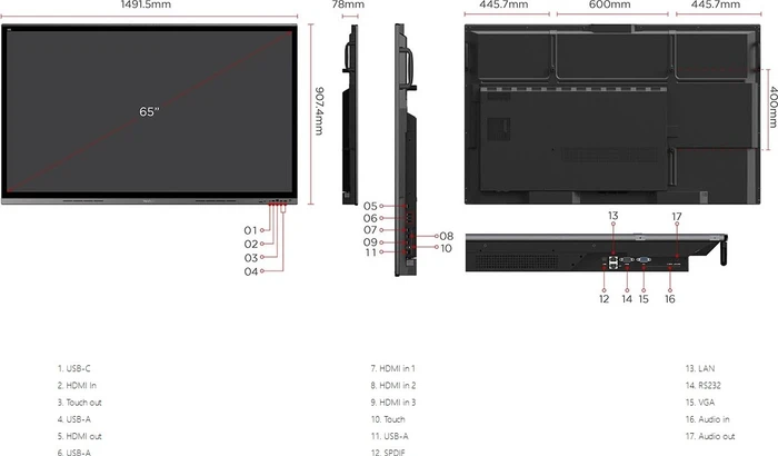 ViewSonic ViewBoard IFP8662, 85.6"