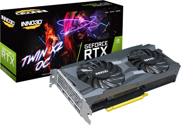 INNO3D GeForce RTX 3060 Ti Twin X2 OC, 8GB GDDR6, HDMI, 3x DP