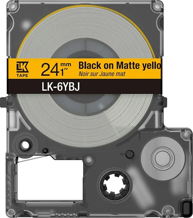 Epson LK-6YBJ Beschriftungsband, 24mm, schwarz/mattgelb