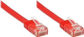 Good Connections Flach-Patchkabel, Cat6, U/UTP, RJ-45/RJ-45, 0.5m, rot