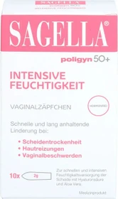 Sagella poligyn 50+ intensive Feuchtigkeit Vaginalzäpfchen, 10 Stück