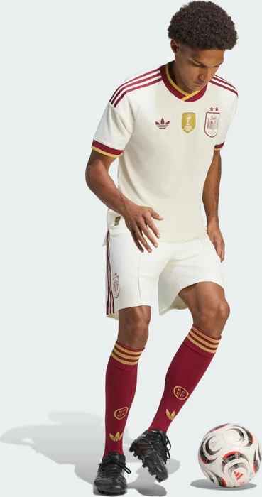 adidas FIFA WM 2026 Spanien Authentic Winners Auswärtstrikot langarm off white (Herren)