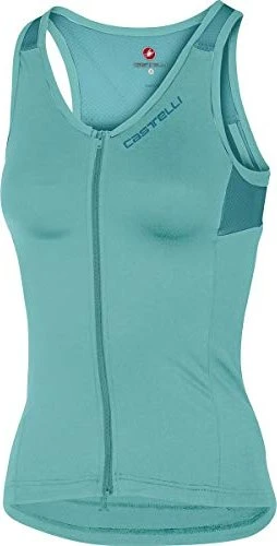 Castelli Solare Trikot ärmellos light turquoise/marine blue (Damen)
