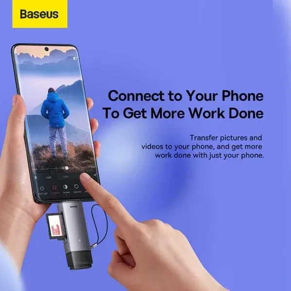 Baseus Lite Series Card Reader, USB-C/USB-A 3.0 [Stecker]