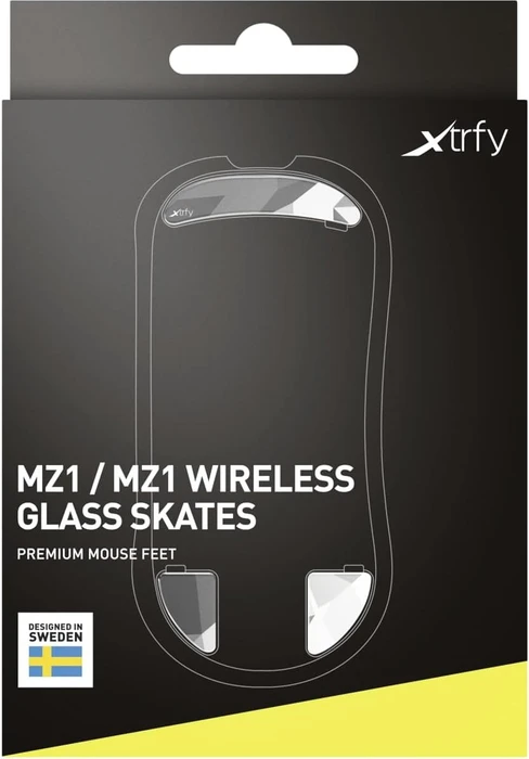 Cherry Xtrfy MZ1 / MZ1 Wireless Glass Skates, Mausgleiter, Litus White, grau/weiß