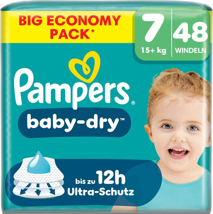 Pampers Baby-Dry Gr.7 Einwegwindel, 15+kg,