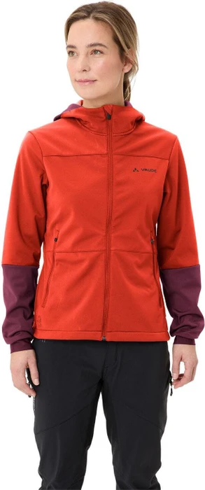 Vaude Qimsa Hooded Softshell Fahrradjacke glowing red (Damen)