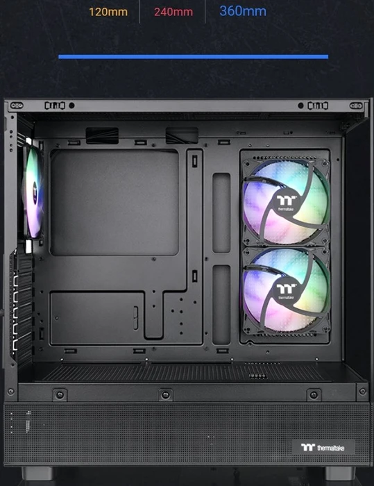 Thermaltake View 270 Plus TG ARGB Black, schwarz, Glasfenster