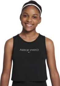 Nike Pro Dri-FIT Funktionsshirt ärmellos schwarz/weiß (Junior)