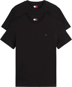 Tommy Hilfiger Flag Extra Slim 2er-Pack T-Shirt kurzarm schwarz (Herren)