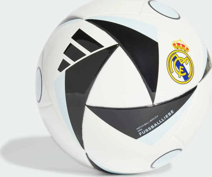 adidas Real Madrid Home Miniball Fußball white/black/sky tint
