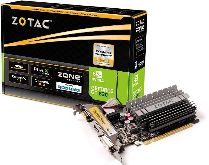 Zotac GeForce GT 630 Zone, 1GB DDR3, VGA, DVI, HDMI