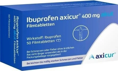 axicorp Pharma Ibuprofen axicur 400mg akut Filmtabletten, 50 Stück