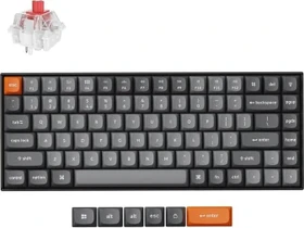 Keychron K8 Max, TKL, schwarz/grau, LEDs weiß, Keychron Super RED, USB/Bluetooth, US