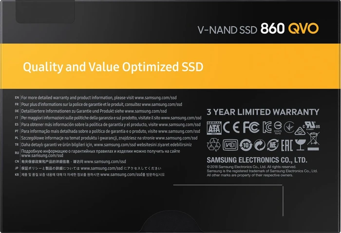 Samsung SSD 860 QVO 1TB, 2.5" / SATA 6Gb/s