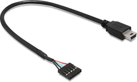 DeLOCK 2.0 Kabel, 5-Pin Header auf Mini-USB 2.0, 0.3m (83170)