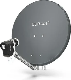 Dura-Sat Dur-line Select 60 G Ultra Twin LNB - 2 Teilnehmer Set, anthrazit