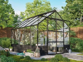 Vitavia Cassandra 8300 ESG 3mm Gewächshaus inkl. Sockel schwarz/basalt
