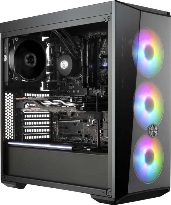 Cooler Master MasterBox Lite 5 ARGB, schwarz, Glasfenster