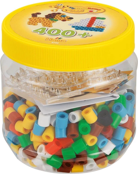 Hama maxi Dose mit Perlen und Stiftplatten gelb (8790)