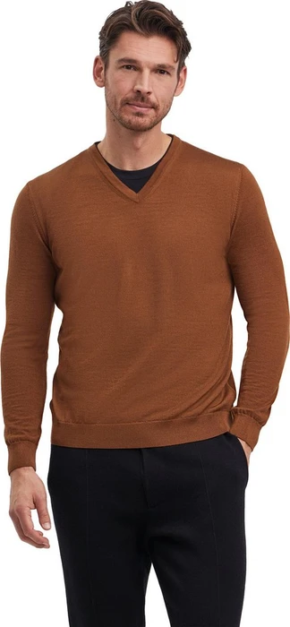 Falke Basic Apparel V-Ausschnitt Pullover braun (Herren)