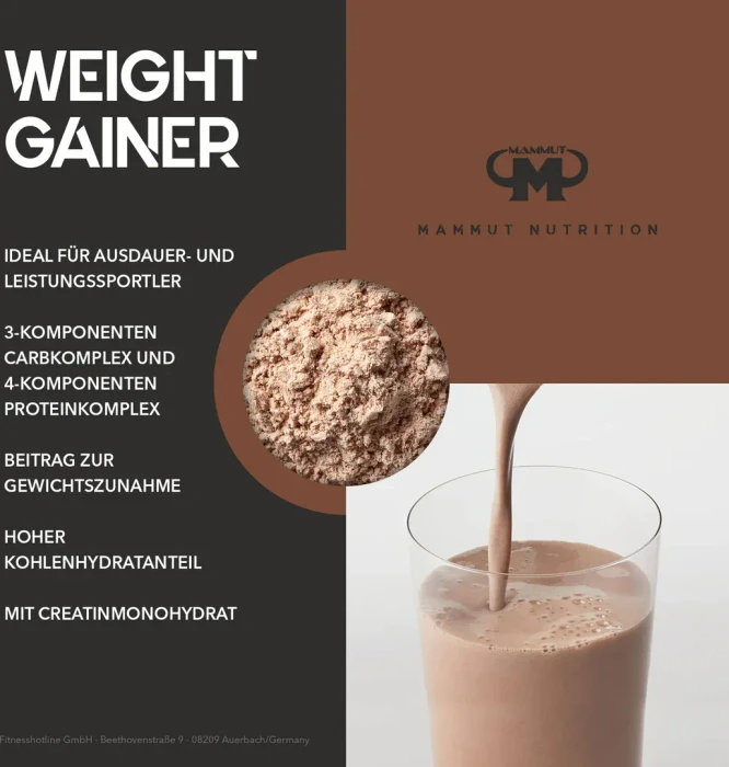 Mammut Nutrition Weight Gainer Crash 5000 Schoko 4.5kg