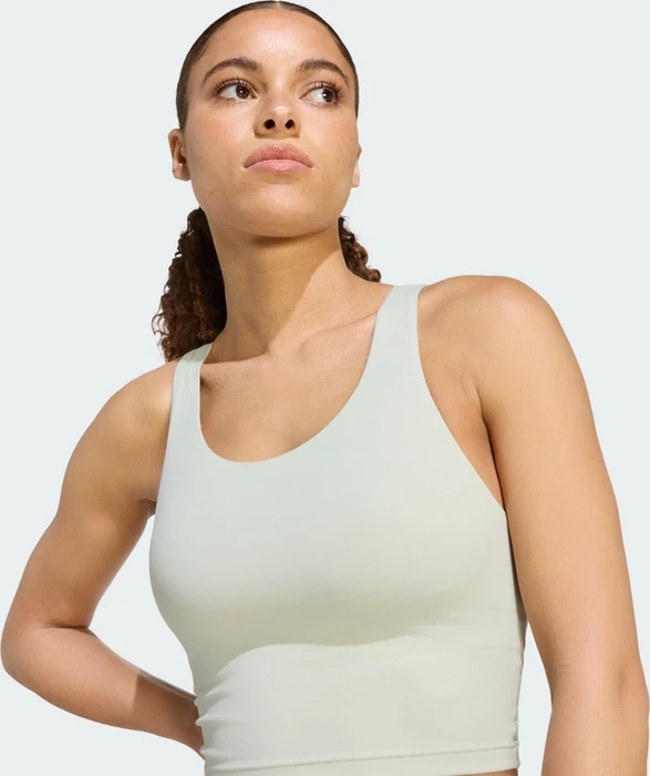 adidas All Me Medium-Support Bra Tanktop Sport-BH halo green (Damen)