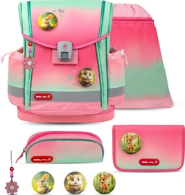 Belmil Classy Plus Mint Rose Ombre Schultaschen-Set, 4-tlg.