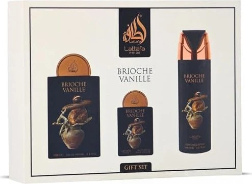 Lattafa Brioche Vanille EdP 100ml + EdP 20ml + Deo Spray 200ml Duftset