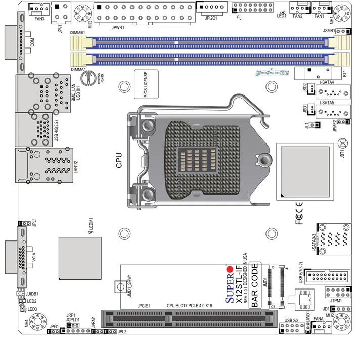 Supermicro X12STL-IF, retail (Intel 1200)