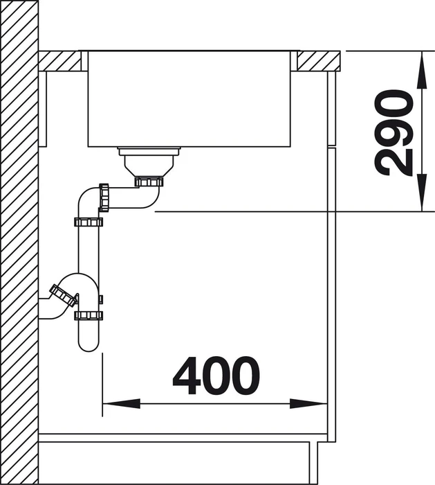 Blanco Andano 500-IF InFino Becken mittig edelstahl