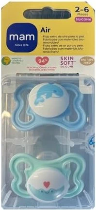 MAM Air Schnuller, Silikon, 16+M, 2er-Pack