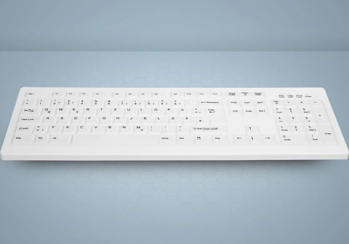 Contour Design Active Key desinfizierbare Funktastatur, vollversiegelt, weiß, USB, CH