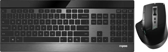 Rapoo 9900M Multi-mode Wireless Desktop Combo schwarz, USB/Bluetooth, DE