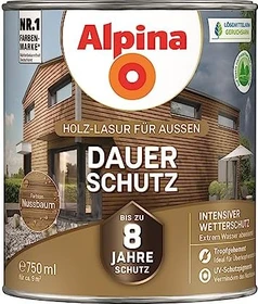 Alpina Farben Dauer-Schutz Holz-Lasur außen nussbaum, 750ml
