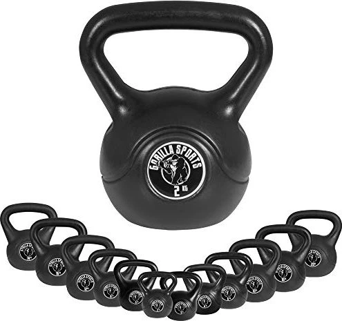Gorilla Sports Kunststoff Kettlebell Hantel 2kg