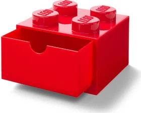 LEGO Aufbewahrungsstein mit Schubfach Schubladenbox, 1 Schublade, rot